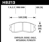 Hawk Hawk 1st Gen DSM Performance Ceramic Street Front Brake Pads HB213Z.626