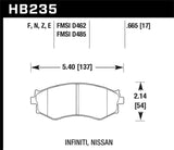 Hawk Hawk Honda S2000/Civic Type R/Acura RSX Front Race Pads HB361E.622