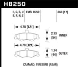 Hawk Hawk HP+ Street Brake Pads HB250N.653