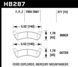 Hawk Hawk Performance Ceramic Street Brake Pads HB287Z.571