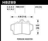 Hawk Hawk 97-08 Porsche Boxster HPS 5.0 Front Brake Pads HB289B.610