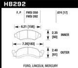 Hawk Hawk HPS Street Brake Pads HB292F.674