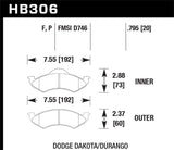 Hawk Hawk HPS Street Brake Pads HB306F.795