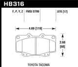 Hawk Hawk HPS Street Brake Pads HB316F.670
