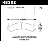 Hawk Hawk Chevy / GMC Truck / Hummer Performance Ceramic Street Front Brake Pads HB322Z.717