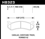 Hawk Hawk Chevy / GMC Truck / Hummer Performance Ceramic Street Rear Brake Pads HB323Z.724