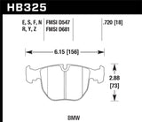 Hawk Hawk HPS Street Brake Pads HB325F.720