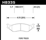 Hawk Hawk 99-04 Ford F-450  / 98-04 F53 / 01-04 F-550  Street Front & Rear Brake Pads HB335P.815