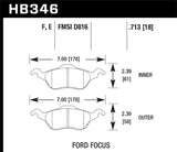 Hawk Hawk 00-04 Audi A6 Quattro/00-03 A8 Quattro / 03-05 VW Passat Blue 9012 Front Race Brake Pads HB363E.689