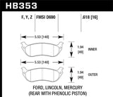 Hawk Hawk LTS Street Brake Pads HB353Y.618