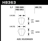 Hawk Hawk HPS Street Brake Pads HB363F.689