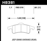 Hawk Hawk 99-04 Jeep Grand Cherokee LTS Street Rear Brake Pads HB381Y.661