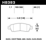 Hawk Hawk Buick / Chevy Truck / GMC / Isuzu / Olds / HPS Street Rear Brake Pads HB383F.685