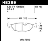 Hawk Hawk 84-4/91 BMW 325 (E30) HPS Street Rear Brake Pads HB399F.630