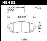 Hawk Hawk 03-04 Infinit G35 / 04-09 Nissan 350z w/ Brembo DTC-60 Race Front Brake Pads HB545G.564
