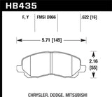 Hawk Hawk 00-05 Eclipse GT HPS Street Front Brake Pads HB435F.622