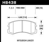 Hawk Hawk HPS Street Brake Pads HB438F.606