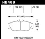 Hawk Hawk 96-04 Land Rover Discovery / 95-02 Range Rover HPS Street Front Brake Pads HB469F.705