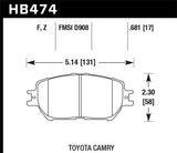Hawk Hawk Performance Ceramic Street Brake Pads HB474Z.681