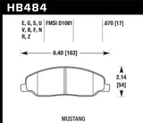 Hawk Hawk 2010 Ford Mustang 4.0L Base Front ER-1 Brake Pads HB484D.670