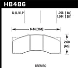 Hawk Hawk BMW 330Ci/330i/330Xi/M3/X3/Z4 DTC-70 Front Race Pads HB464U.764