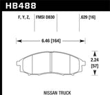 Hawk Hawk HPS Street Brake Pads HB488F.629