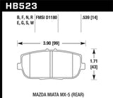 Hawk Hawk 06-10 BMW M5/M6 DC60 Rear Brake Pads HB630G.626