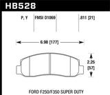 Hawk Hawk 05-11 F-250/F-350 Super Duty Pickup / 11 F-550 Super Duty Pickup Front LTS Street Brake Pads HB528Y.811