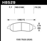 Hawk Hawk 05-07 Ford F250/F350 5.4L/6.0L/6.8L LTS Street Rear Brake Pads HB529Y.710