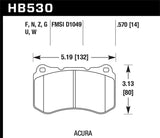 Hawk Hawk 06-15 Mini Cooper DTC-60 Race Front Brake Pads HB560G.677