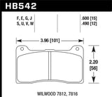 Hawk Hawk DTC-80 Wilwood 7816 15mm Race Brake Pads HB542Q.600