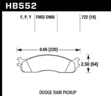 Hawk Hawk Super Duty Street Front Brake Pads HB552P.722