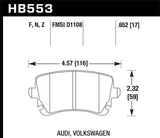 Hawk Hawk 07-11 Audi S6 HPS 5.0 Rear Brake Pads HB553B.652