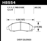 Hawk Hawk Performance Ceramic Street Brake Pads HB554Z.643