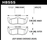 Hawk Hawk 06-10 Jeep Commander / 05-10 Grand Cherokee / 05-10 Armada / 04 Pathfinder / 04-10 Tital 5.6L / HB555Y.678