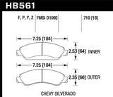 Hawk Hawk 07 Chevy Tahoe LTZ Front LTS Brake Pads HB561Y.710