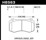 Hawk Hawk 06-07 Dodge Magnum SRT8 / 06-09 Challenger SRT8 / 05-07/09 Chrysler 300 C SRT8 Performance Cera HB563Z.656