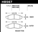 Hawk Hawk Performance Ceramic Street Brake Pads HB567Z.694