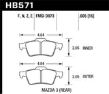 Hawk Hawk 03-07 RX8 Blue Race Rear Brake Pads D1008 HB378E.565