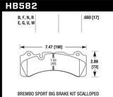 Hawk Hawk DTC-80 Brembo F3 16mm Race Brake Pads HB605Q.625
