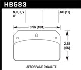 Hawk Hawk DR-97 Brake Pads for Aerospace Dynalite Caliper w/ 0.218in Center Hole HB583J.480