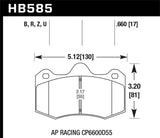 Hawk Hawk AP Racing / Wilwood DTC-70 Race Brake Pads HB221U1.10