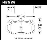 Hawk Hawk AP Racing CP5810/5890/5895/6078 / Coleman Series IV DTC-70 Race Brake Pads HB109U.980