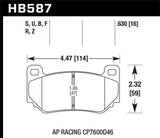 Hawk Hawk Performance Ceramic Street Brake Pads HB587Z.630