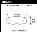 Hawk Hawk Performance 08-14 Toyota Land Cruiser Ceramic Street Rear Brake Pads HB590Z.682