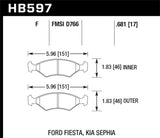 Hawk Hawk HPS Street Brake Pads HB597F.681