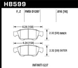 Hawk Hawk Infiniti G35 Sport/G37 HPS Street Front Brake Pads HB599F.616