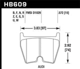 Hawk Hawk 08-14 Audi R8 4.2L Base Front ER-1 Brake Pads HB609D.572
