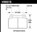 Hawk Hawk EVO X HP+ Street Rear Brake Pads HB615N.535