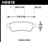Hawk Hawk LTS Street Brake Pads HB619Y.626
